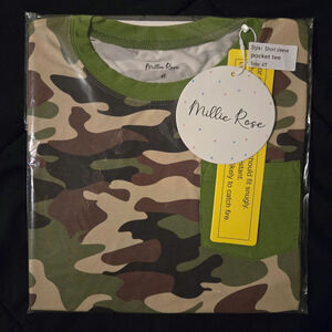 Millie Rose Camo Pocket Tee Size 4T